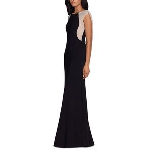 Cache Embellished Mesh Gown